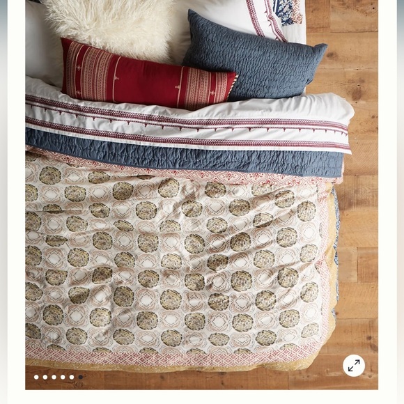 Anthropology Meguro Boho Cotton Slub dorm Twin Duvet cover sold out @ $370 - Picture 4 of 15